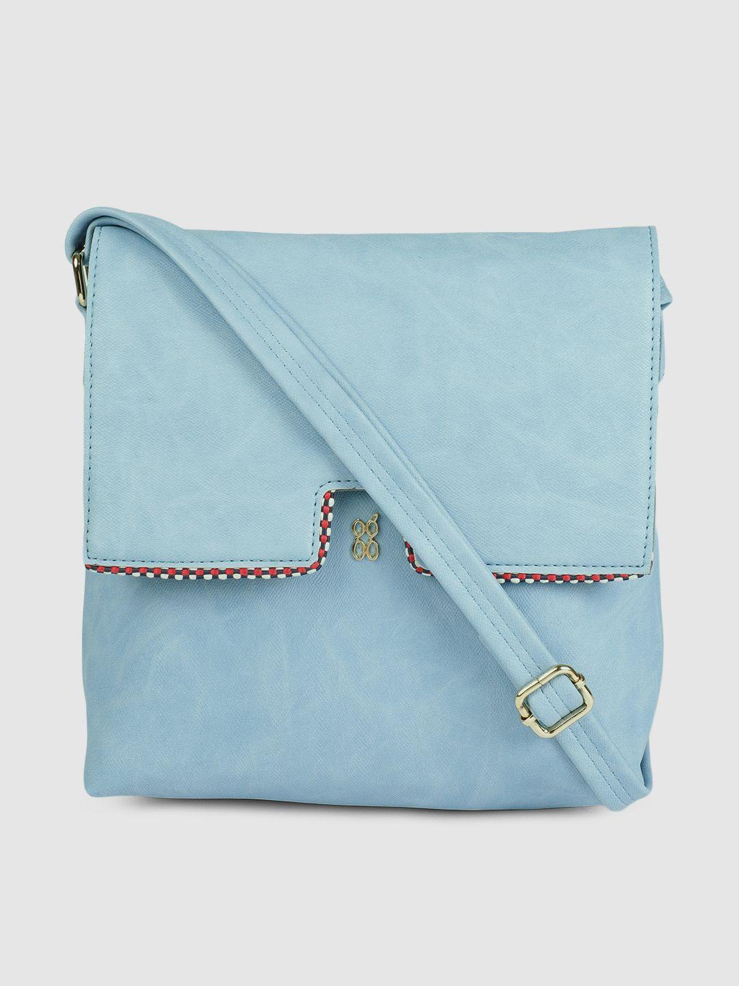 baggit women blue solid sling bag