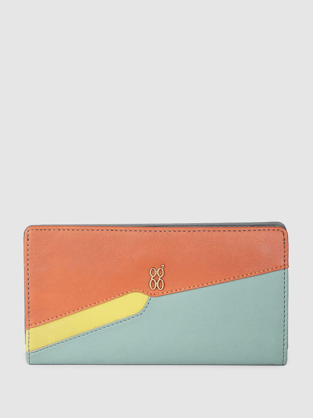 baggit women colourblocked two fold wallet