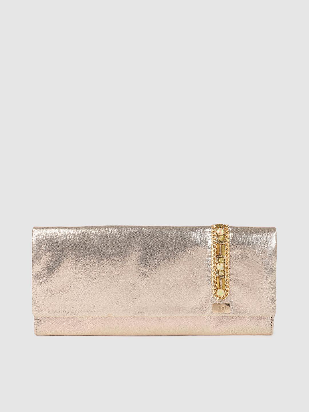 baggit women gold-toned embellished two fold wallet