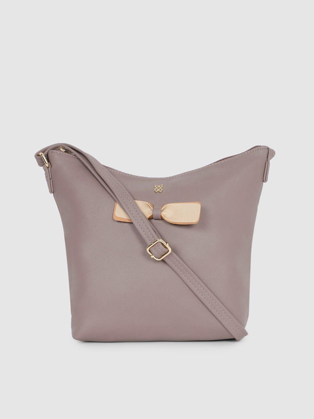 baggit women lavender structured sling bag