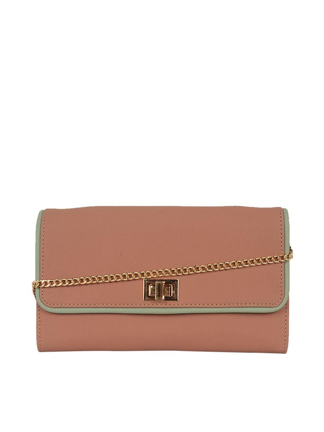 baggit women mauve solid envelope