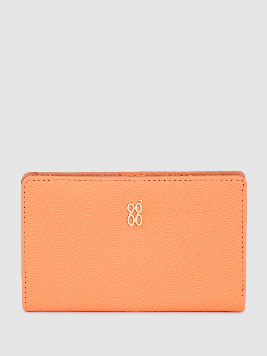 baggit women micro checks textured pu two fold wallet