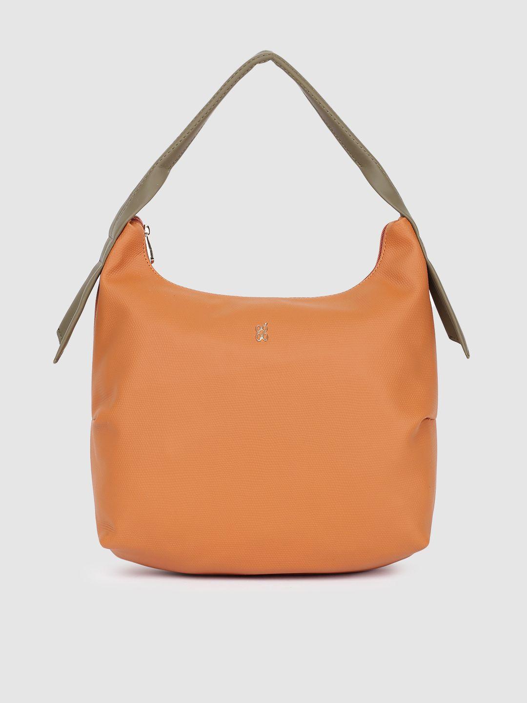 baggit women orange solid handheld bag