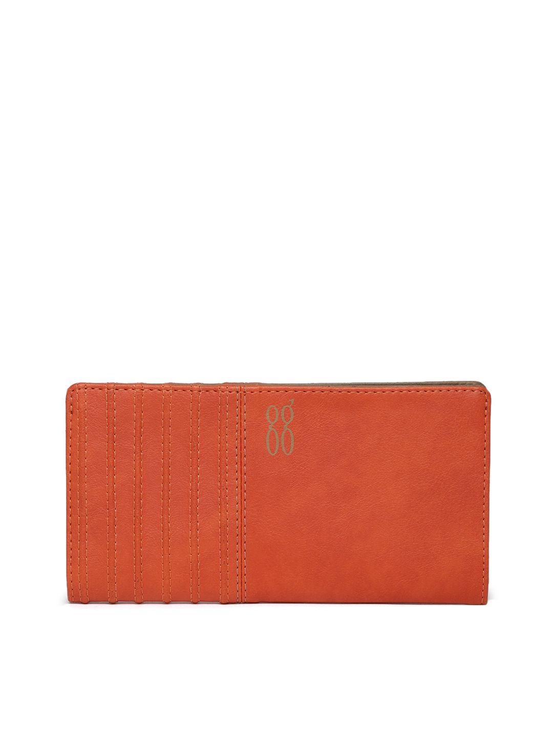 baggit women orange solid two fold wallet