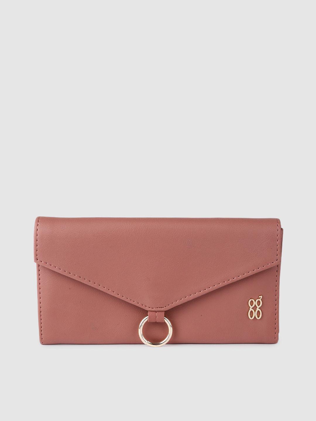 baggit women pink solid envelope