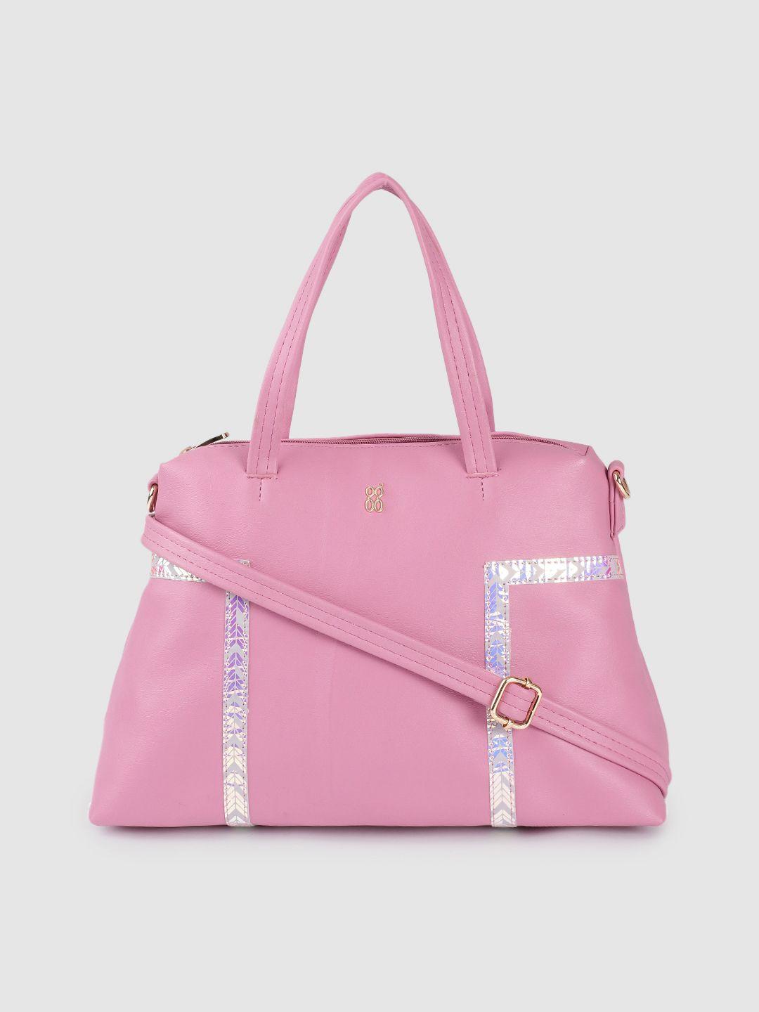 baggit women pink structured handheld bag