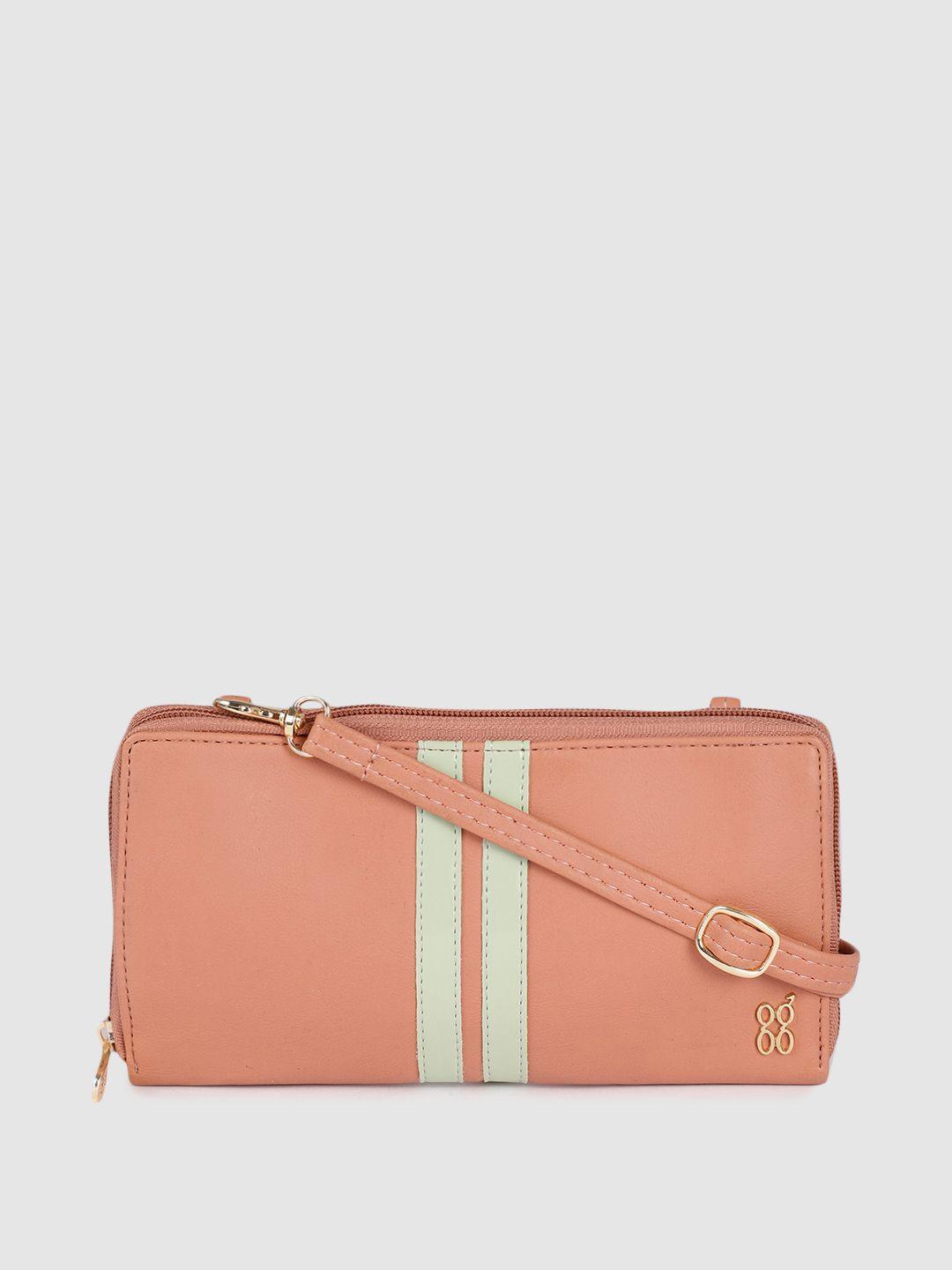 baggit women pink zip around wallet