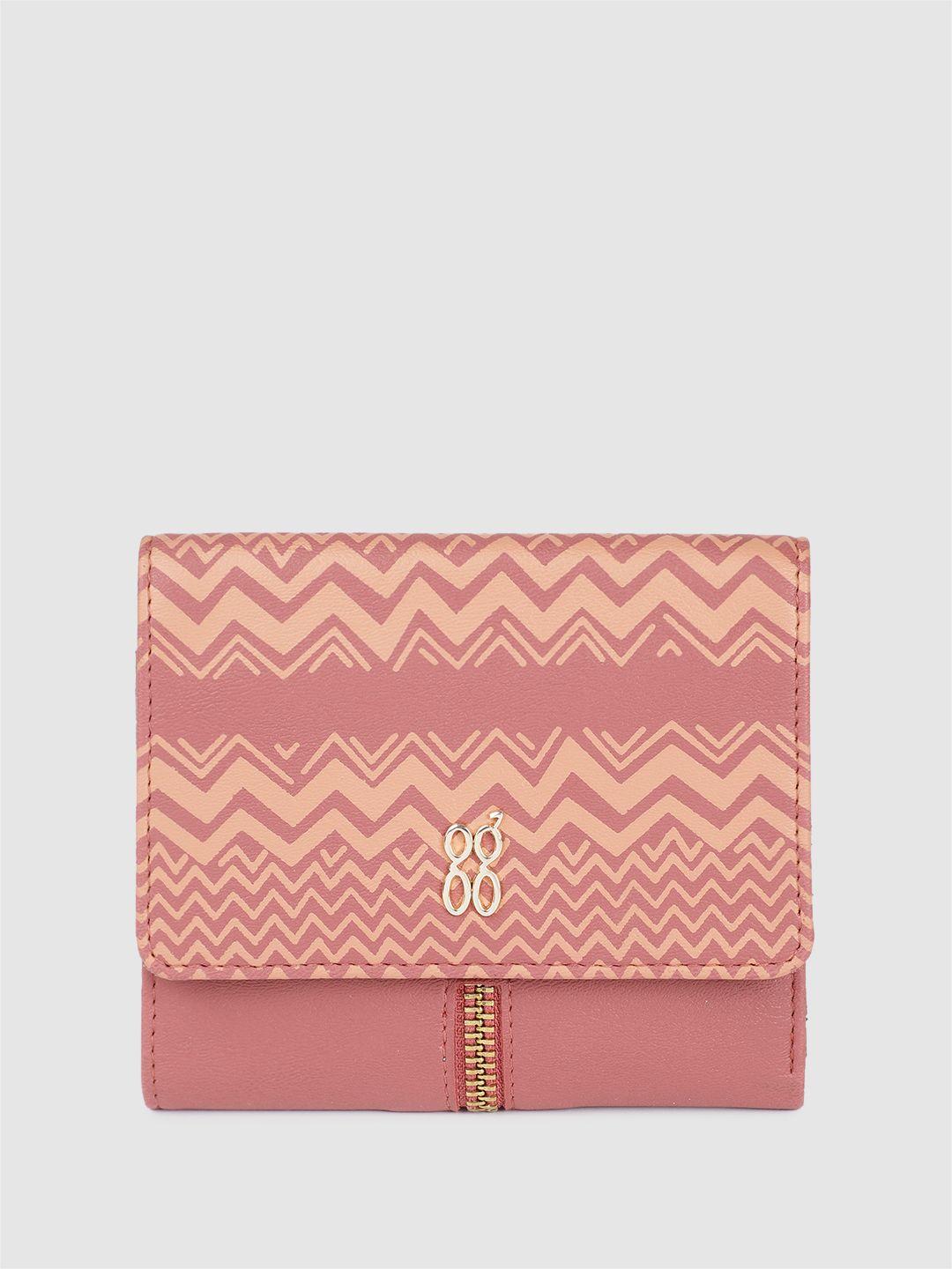 baggit women printed three fold wallet