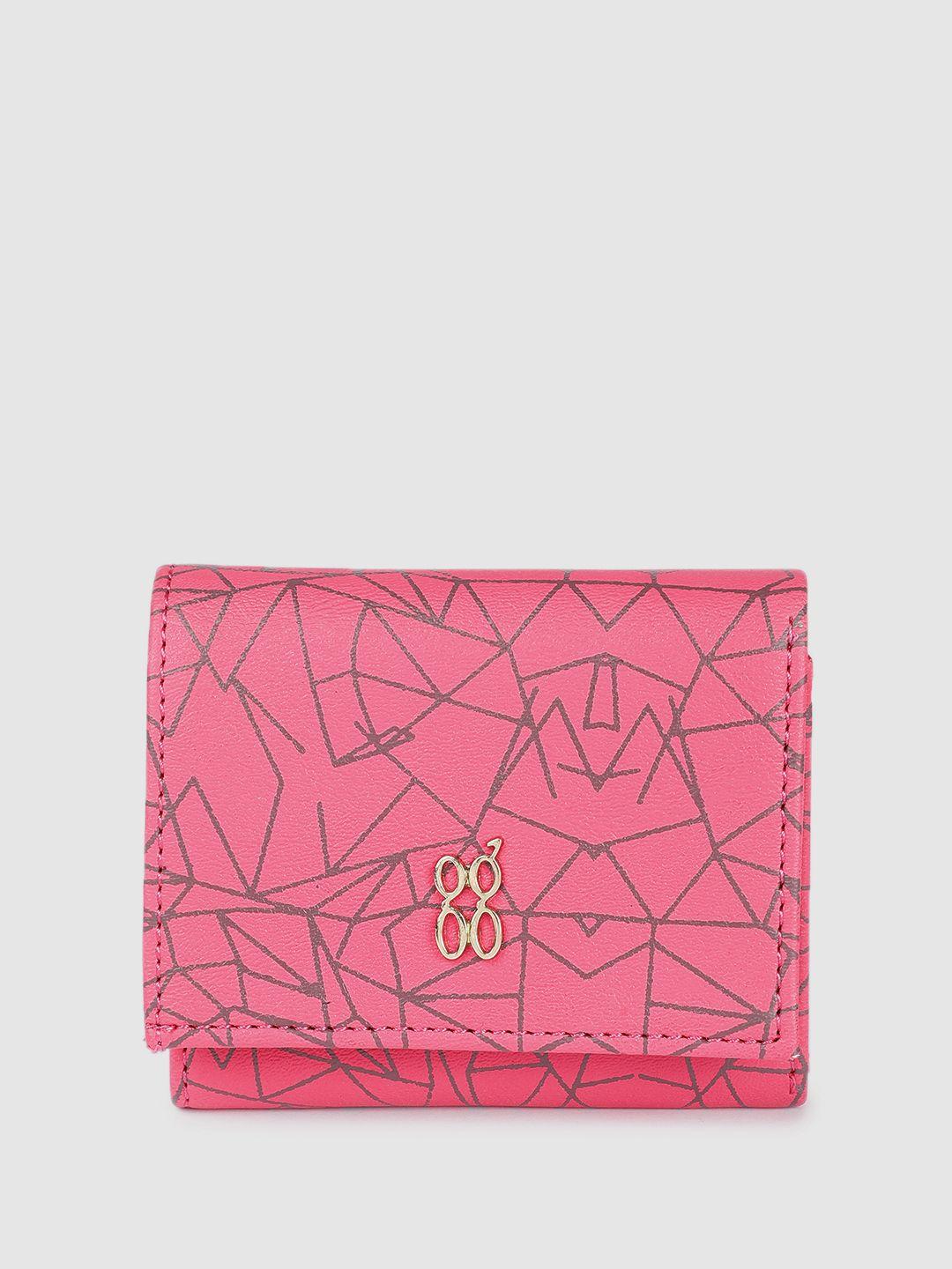 baggit women printed three fold wallet