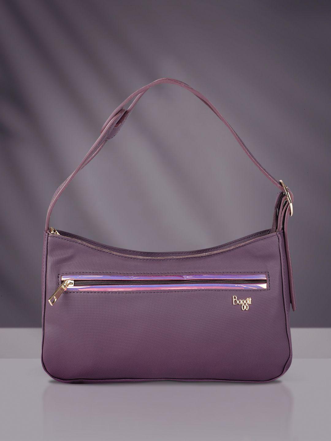 baggit women purple solid shoulder bag