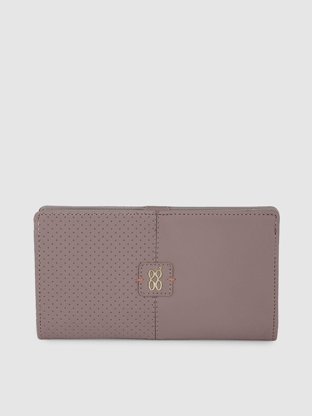baggit women purple two fold wallet