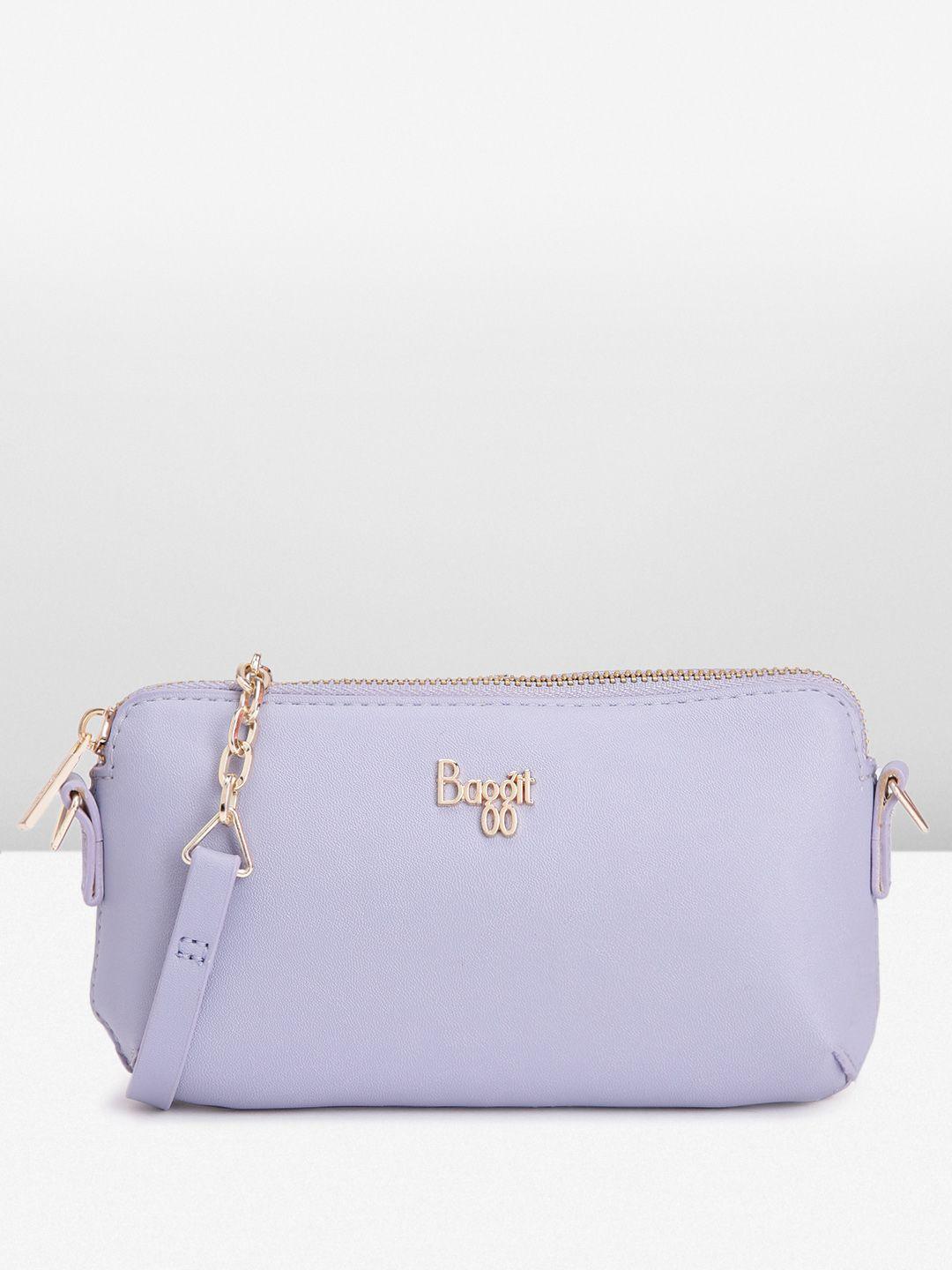 baggit women solid purse with detachable shoulder strap