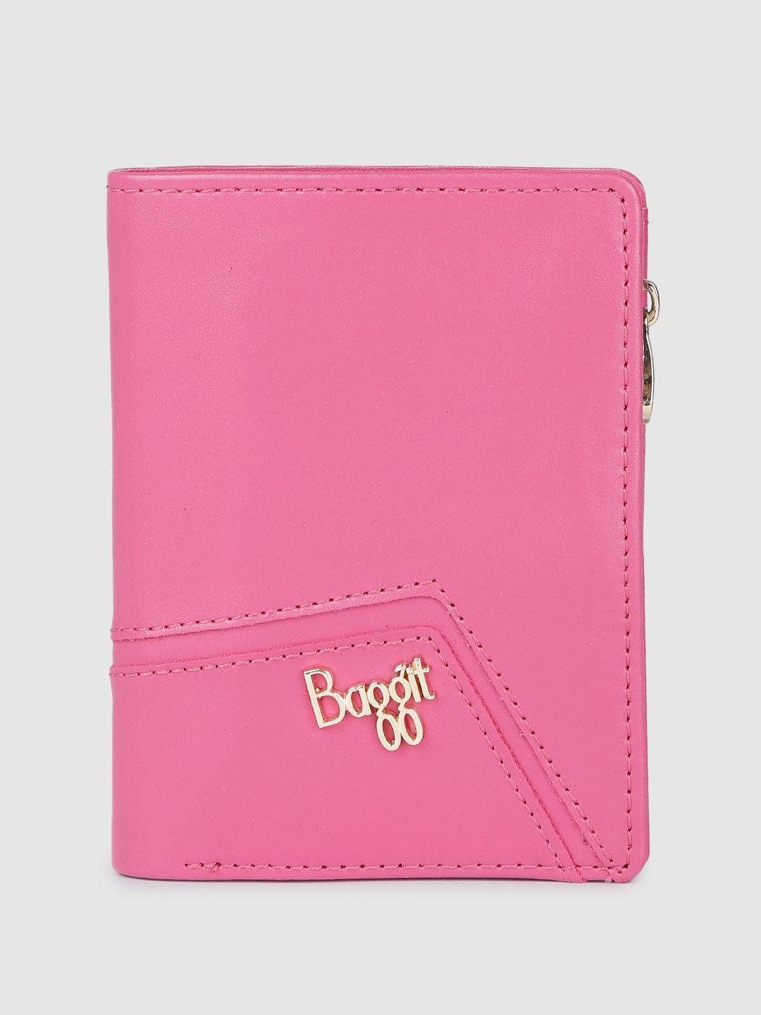 baggit women solid two fold wallet