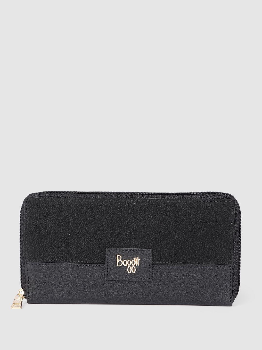 baggit women solid zip around wallet