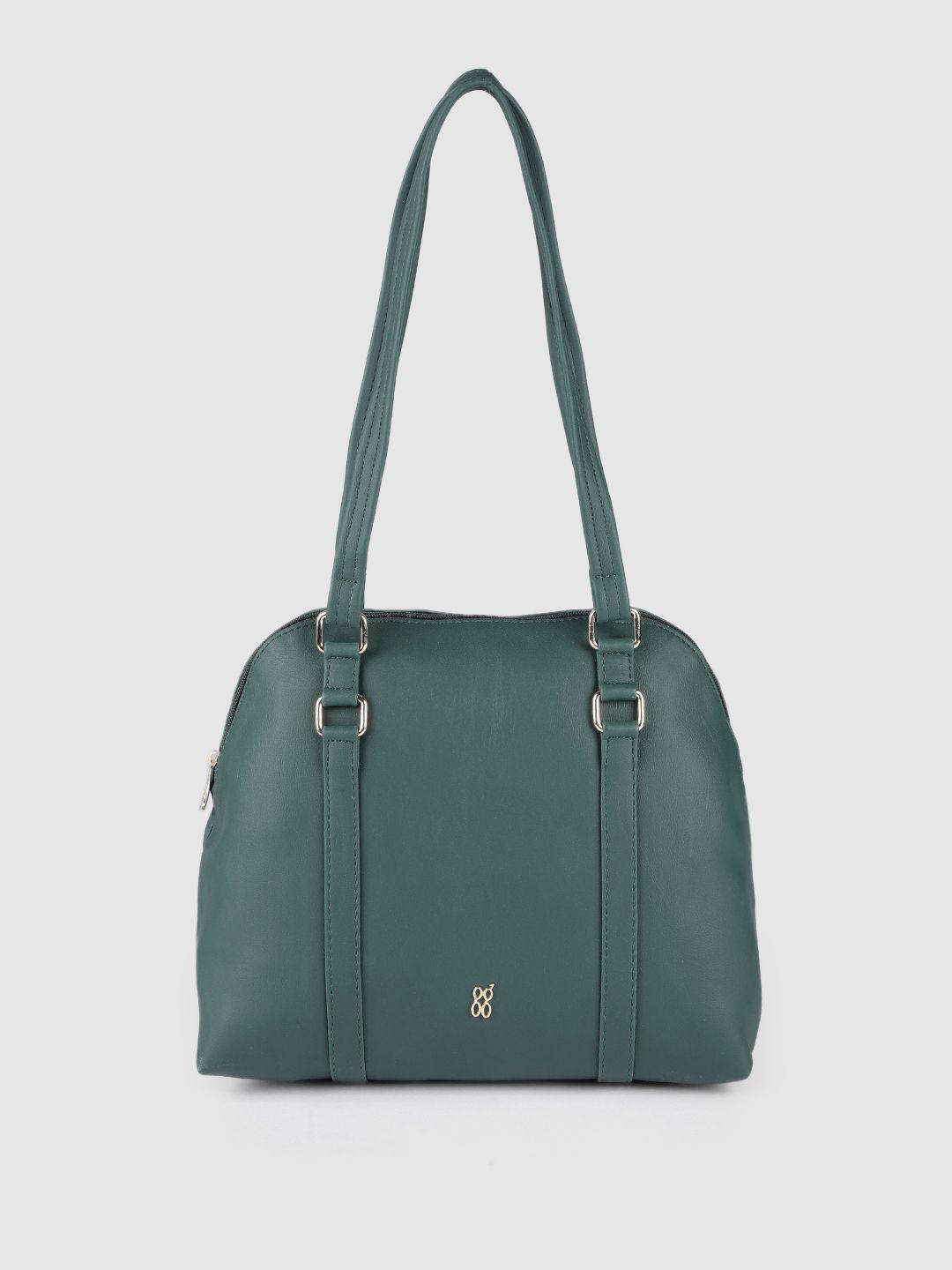 baggit women teal green solid shoulder bag
