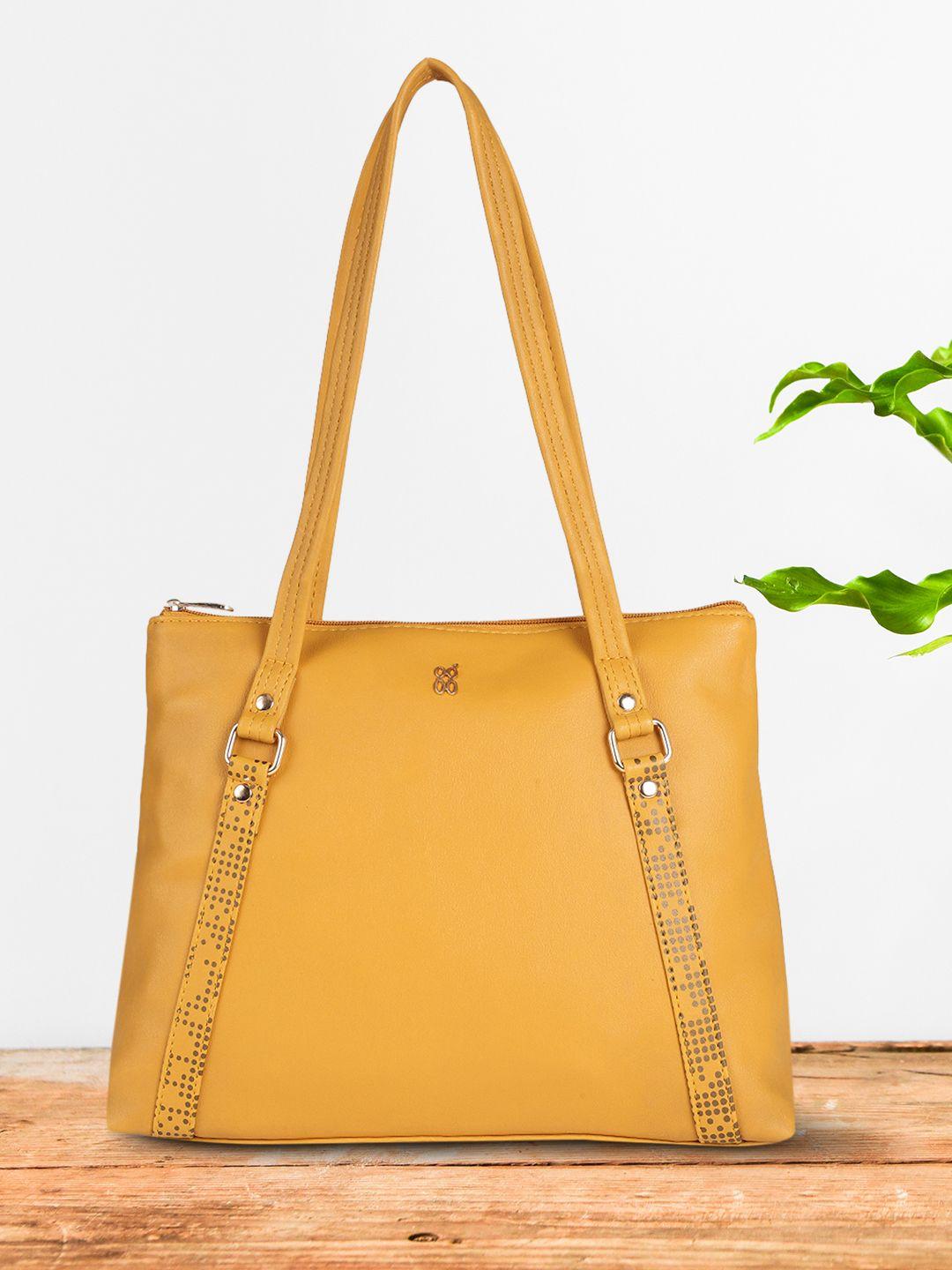 baggit yellow solid shoulder bag