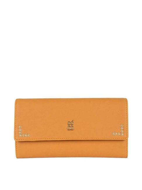 baggit yellow solid wallet for women
