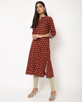 bagh print straight kurta