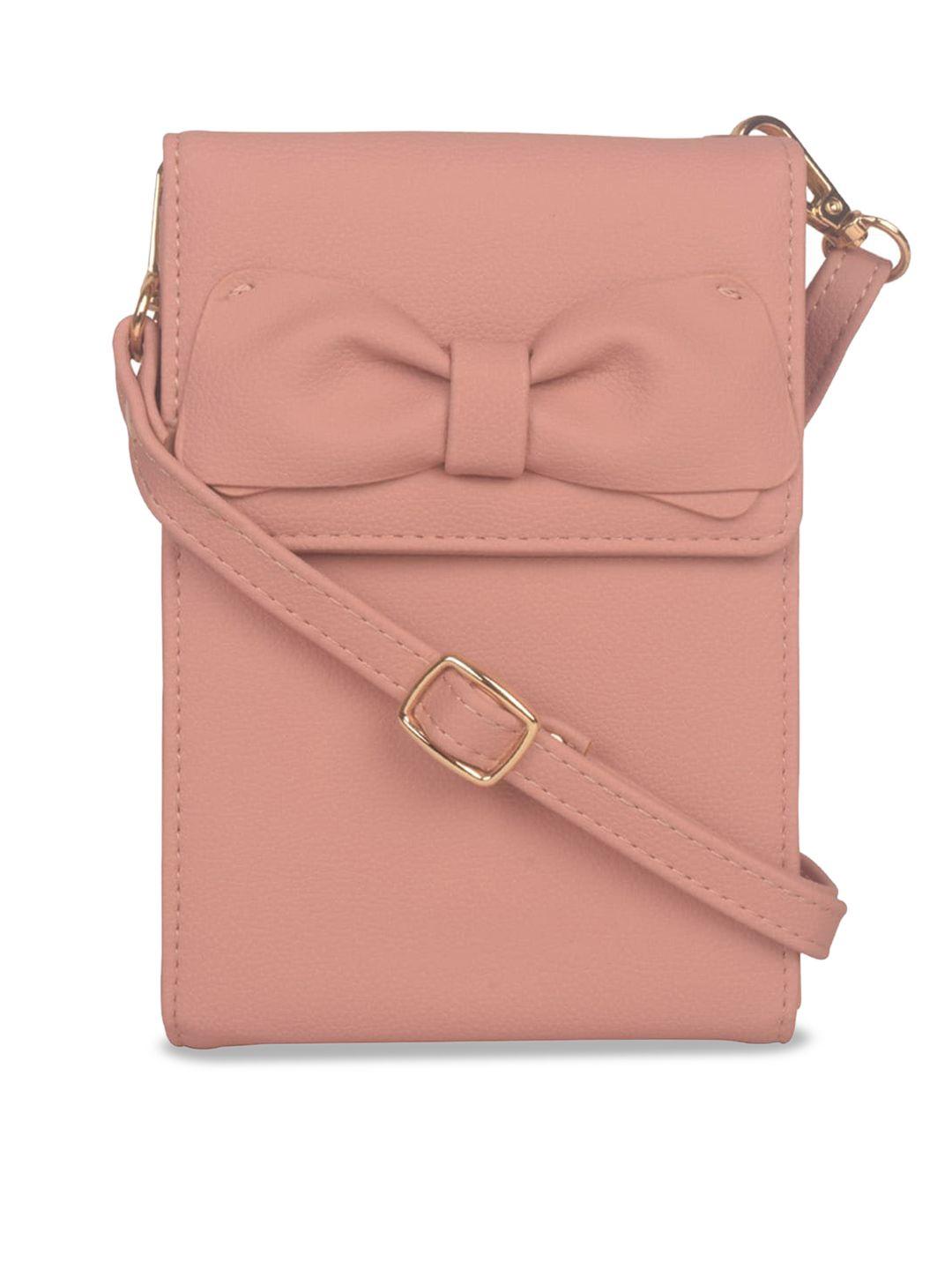 bagkok pu structured sling bag with bow detail