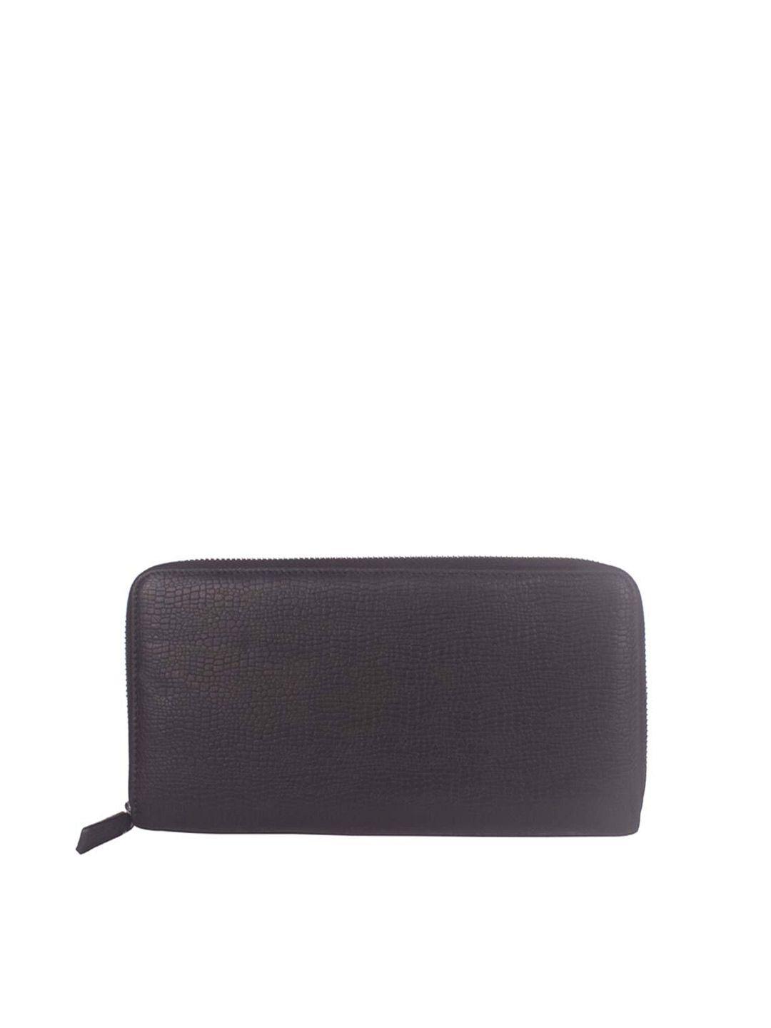 bagkok women black pu zip around wallet