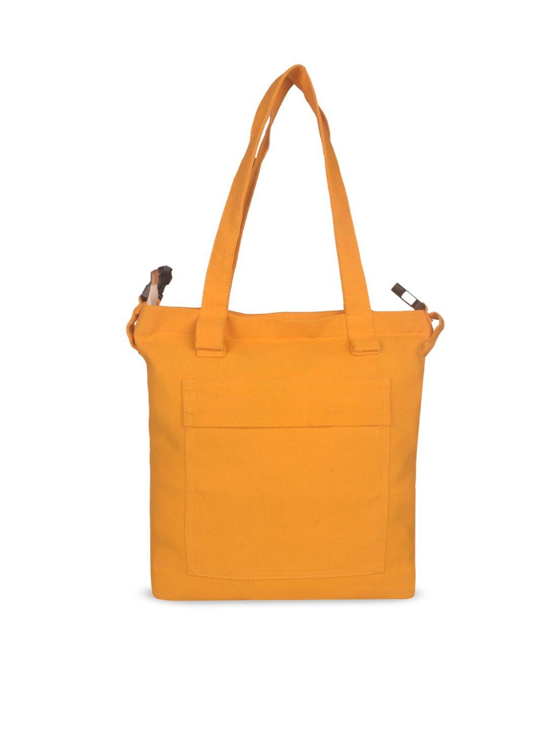 bagkok yellow structured handheld bag with fringed