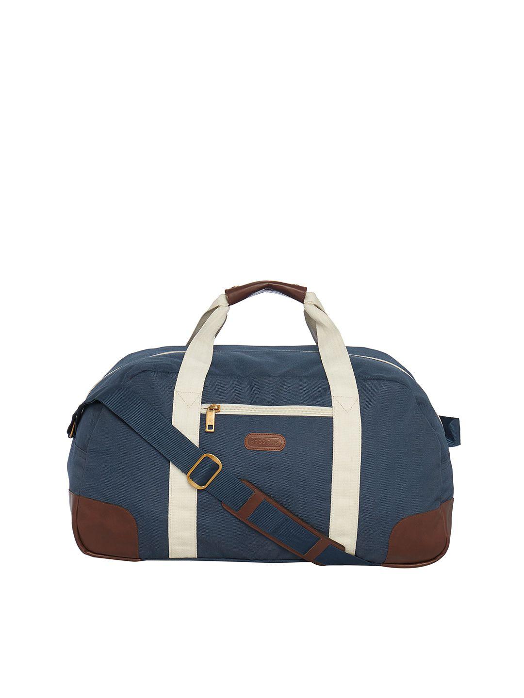 bags.r.us unisex navy foldable duffel bag with shoulder strap