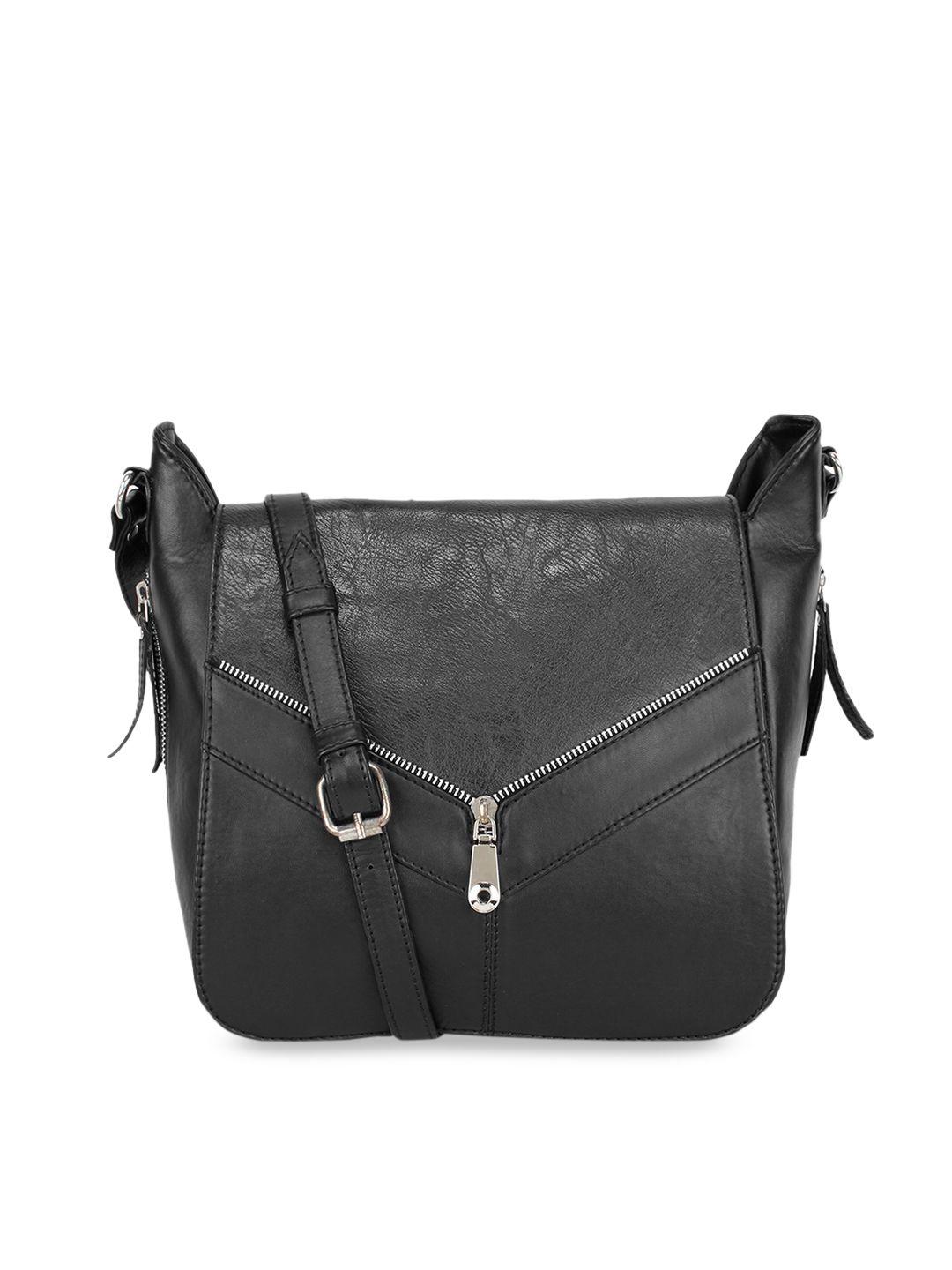 bagsy malone black textured sling bag