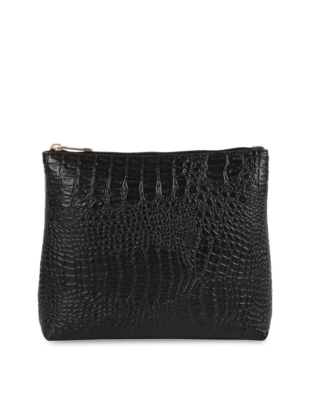 bagsy malone black croc textured purse