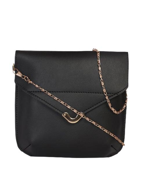 bagsy malone black solid sling bag