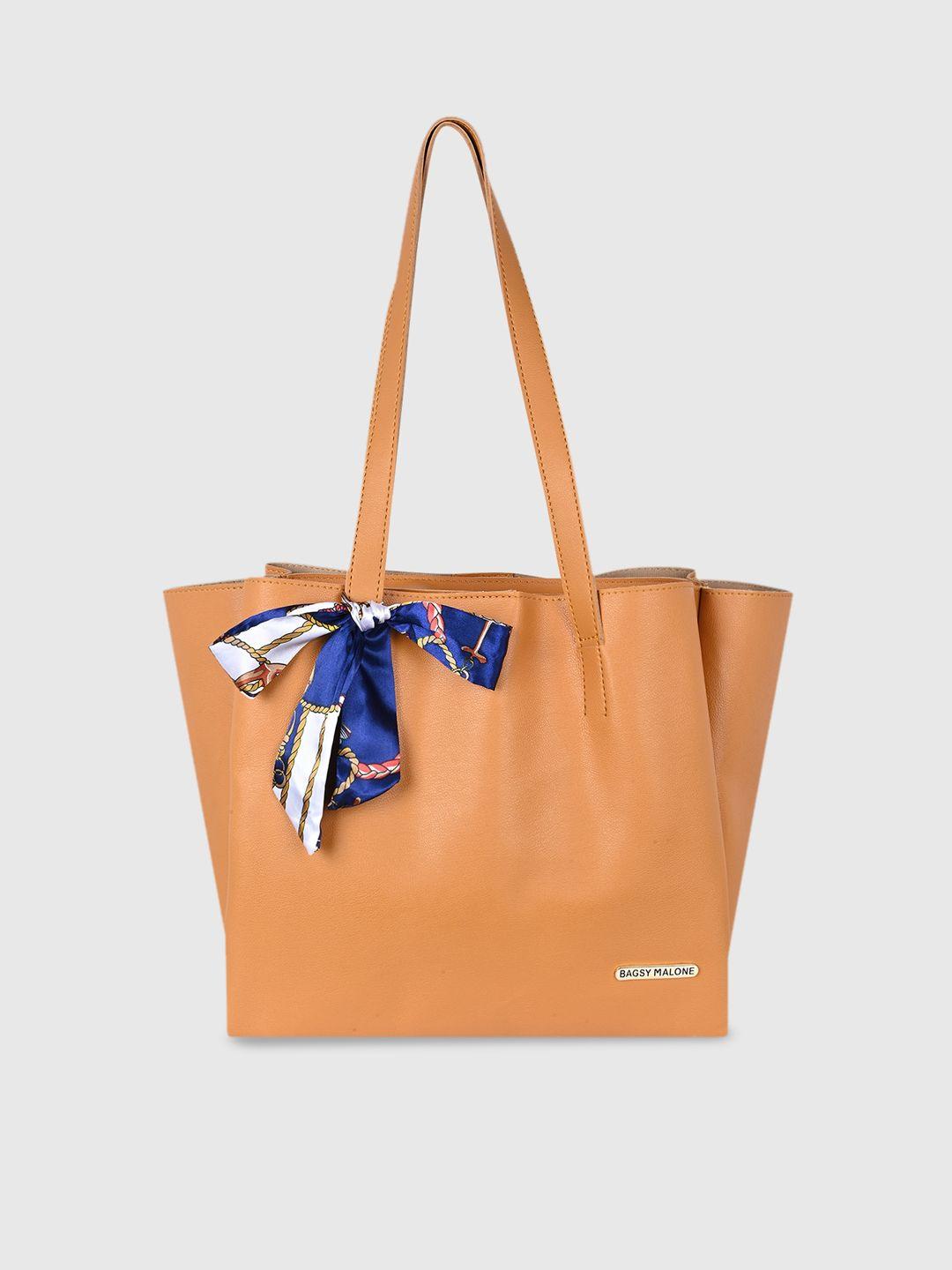bagsy malone brown pu swagger tote bag