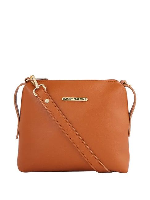 bagsy malone brown sling handbag