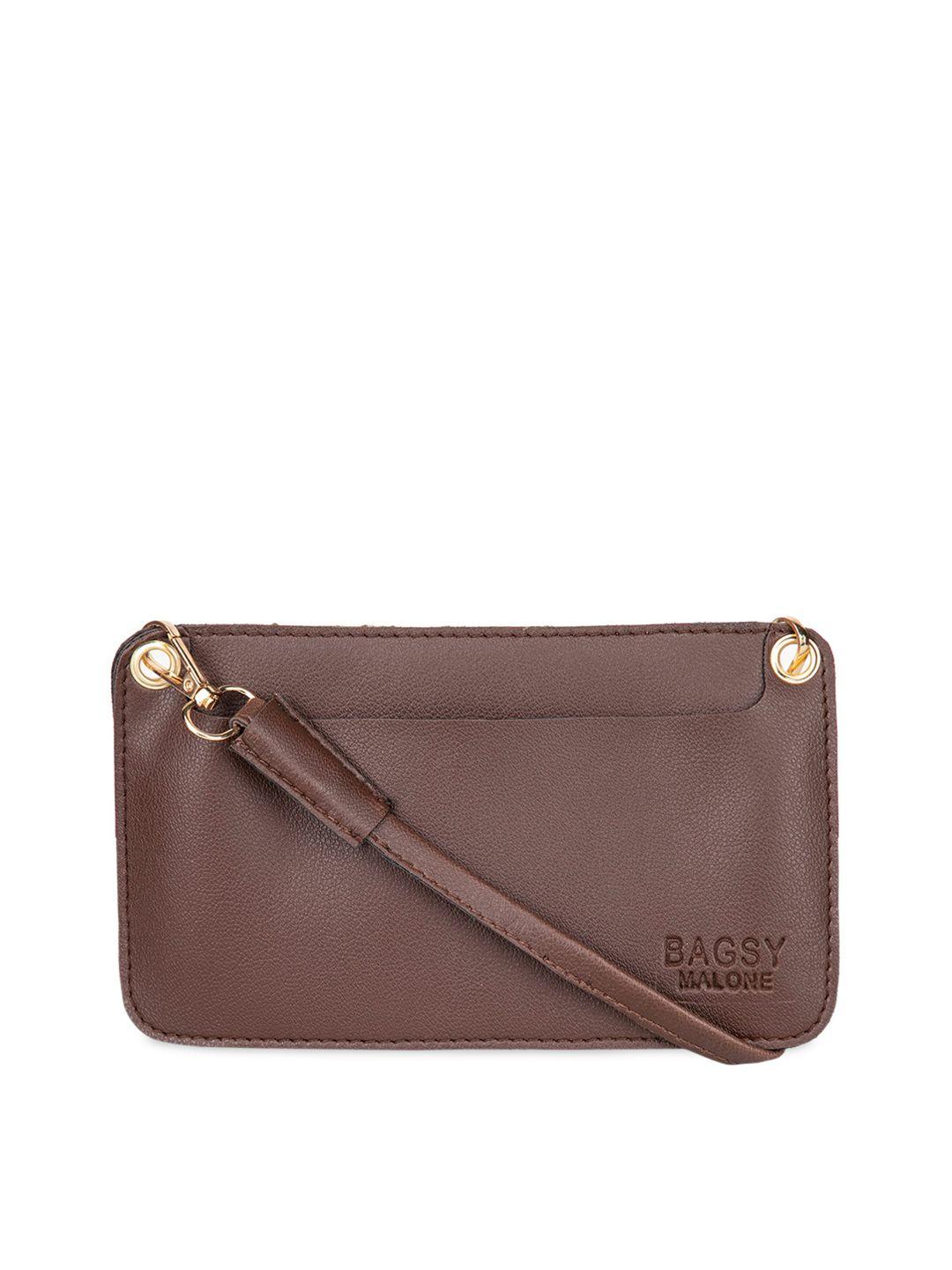 bagsy malone brown solid sling bag