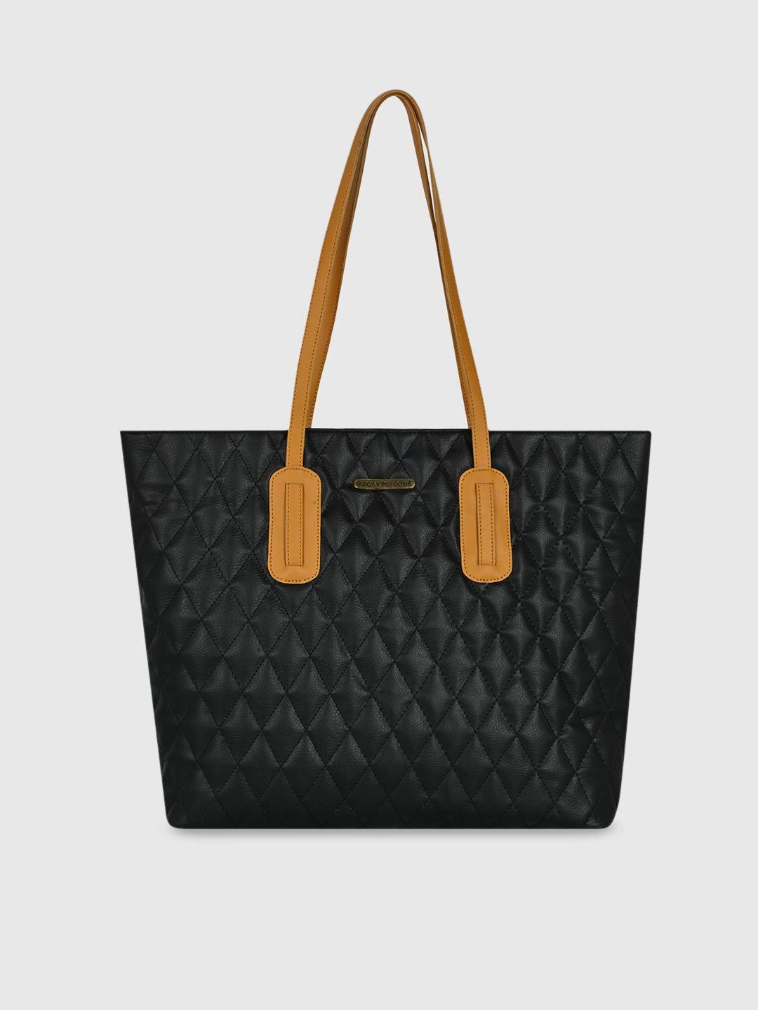 bagsy malone checked structured tote bag with quilted