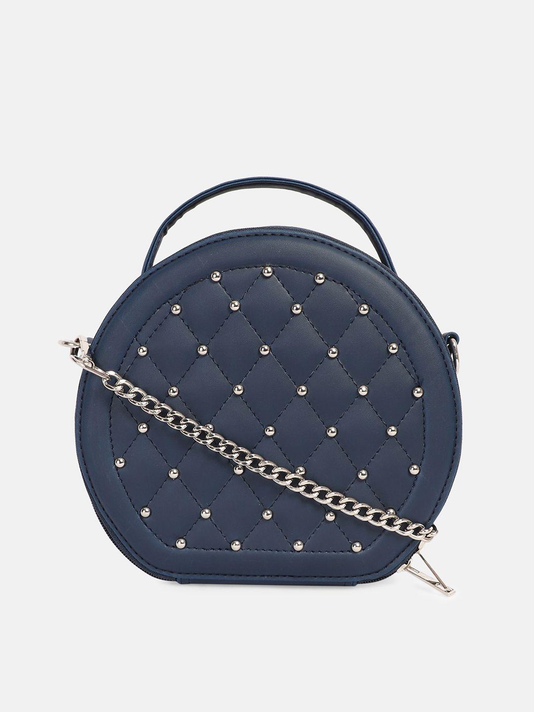 bagsy malone embellished half moon sling bag with quilted