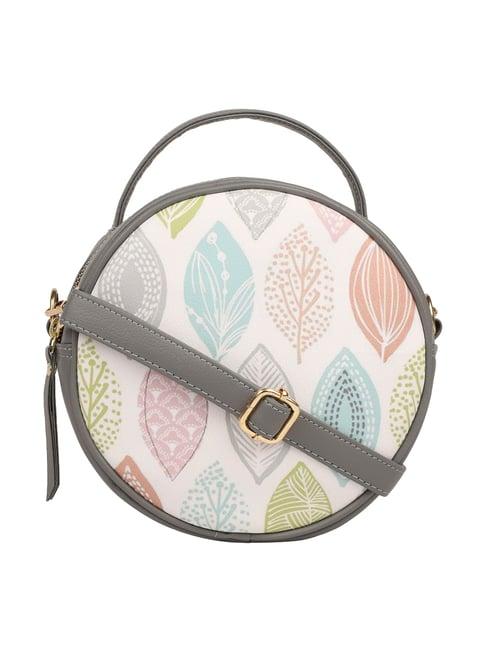 bagsy malone grey printed medium handbag