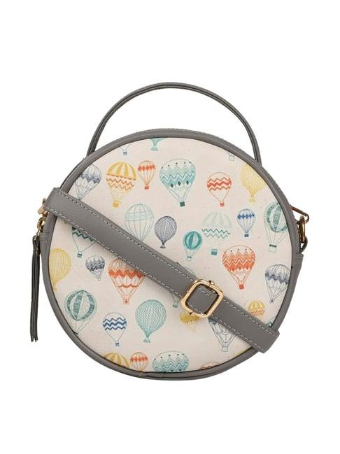 bagsy malone grey printed medium handbag