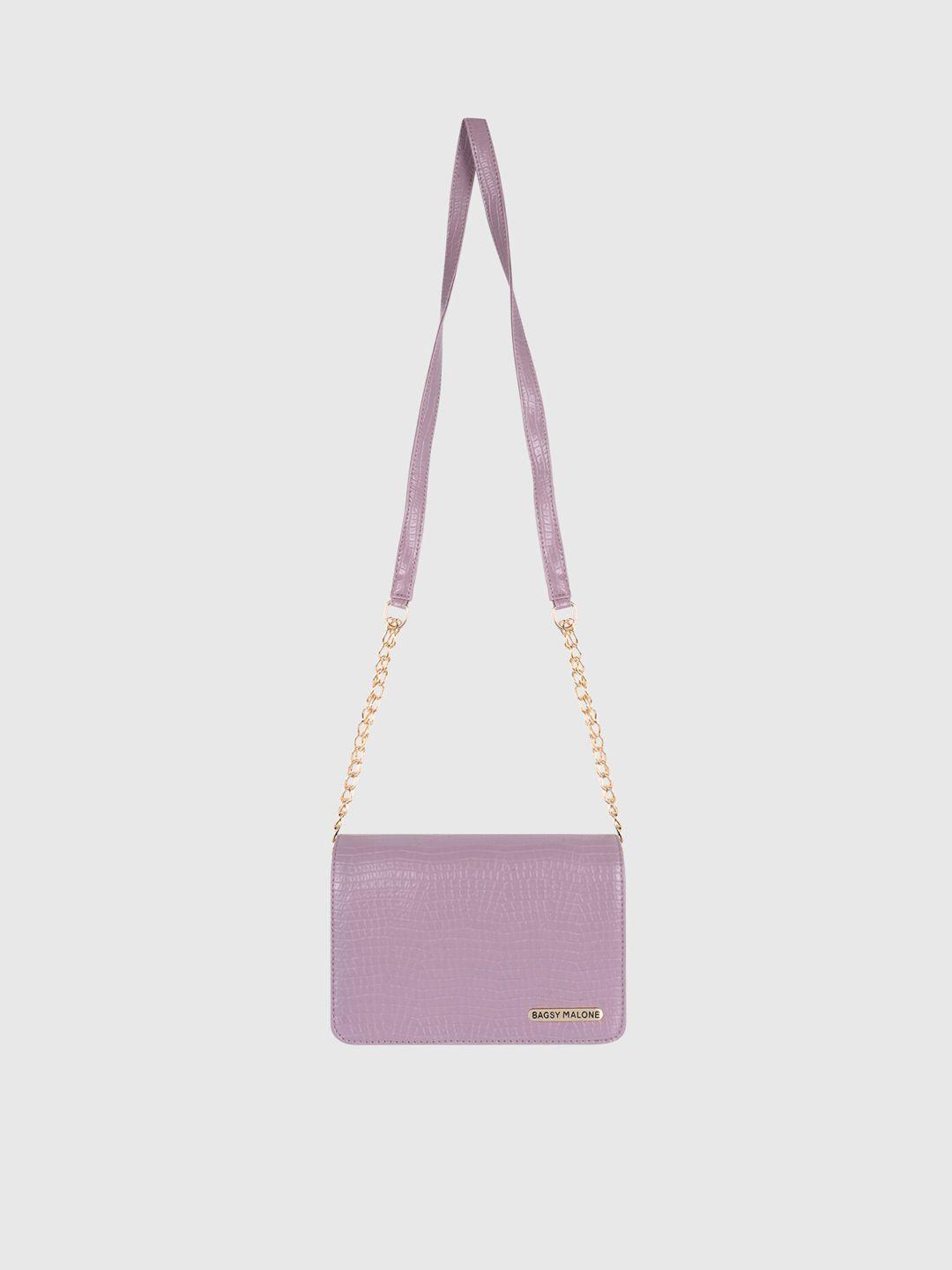 bagsy malone lavender textured structured sling bag