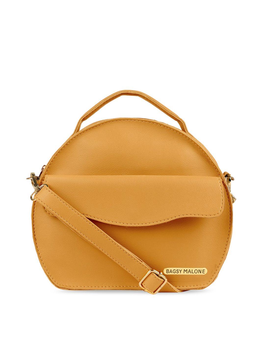 bagsy malone mustard brown solid handheld bag