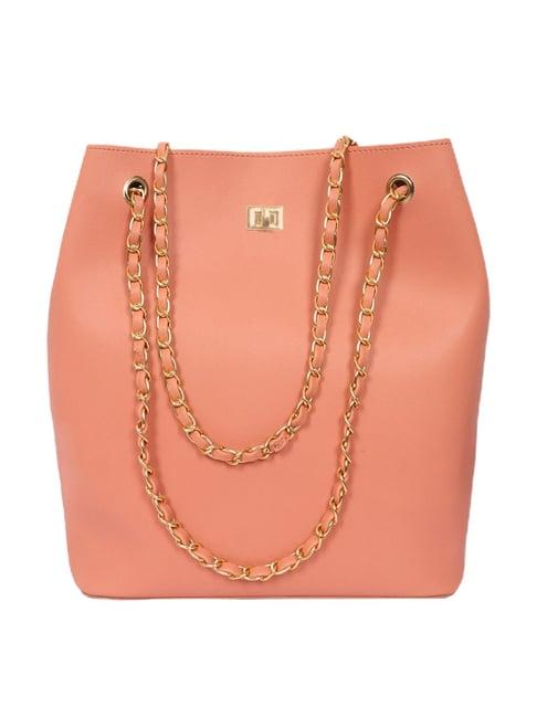 bagsy malone pink solid medium shoulder handbag