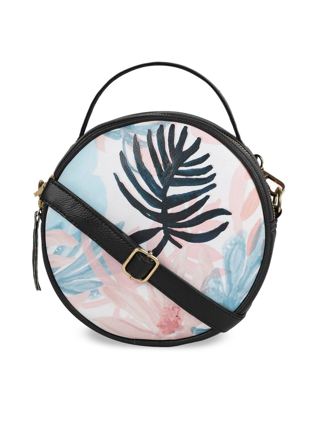 bagsy malone printed pu structured sling bag