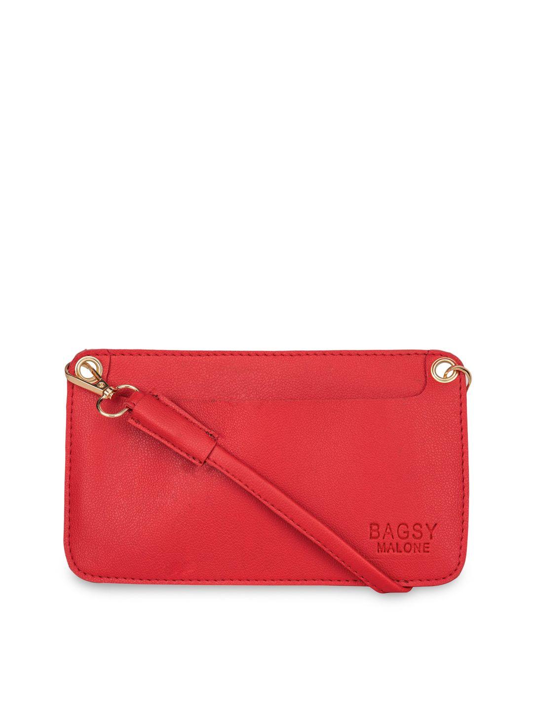 bagsy malone red solid mobile sling bag