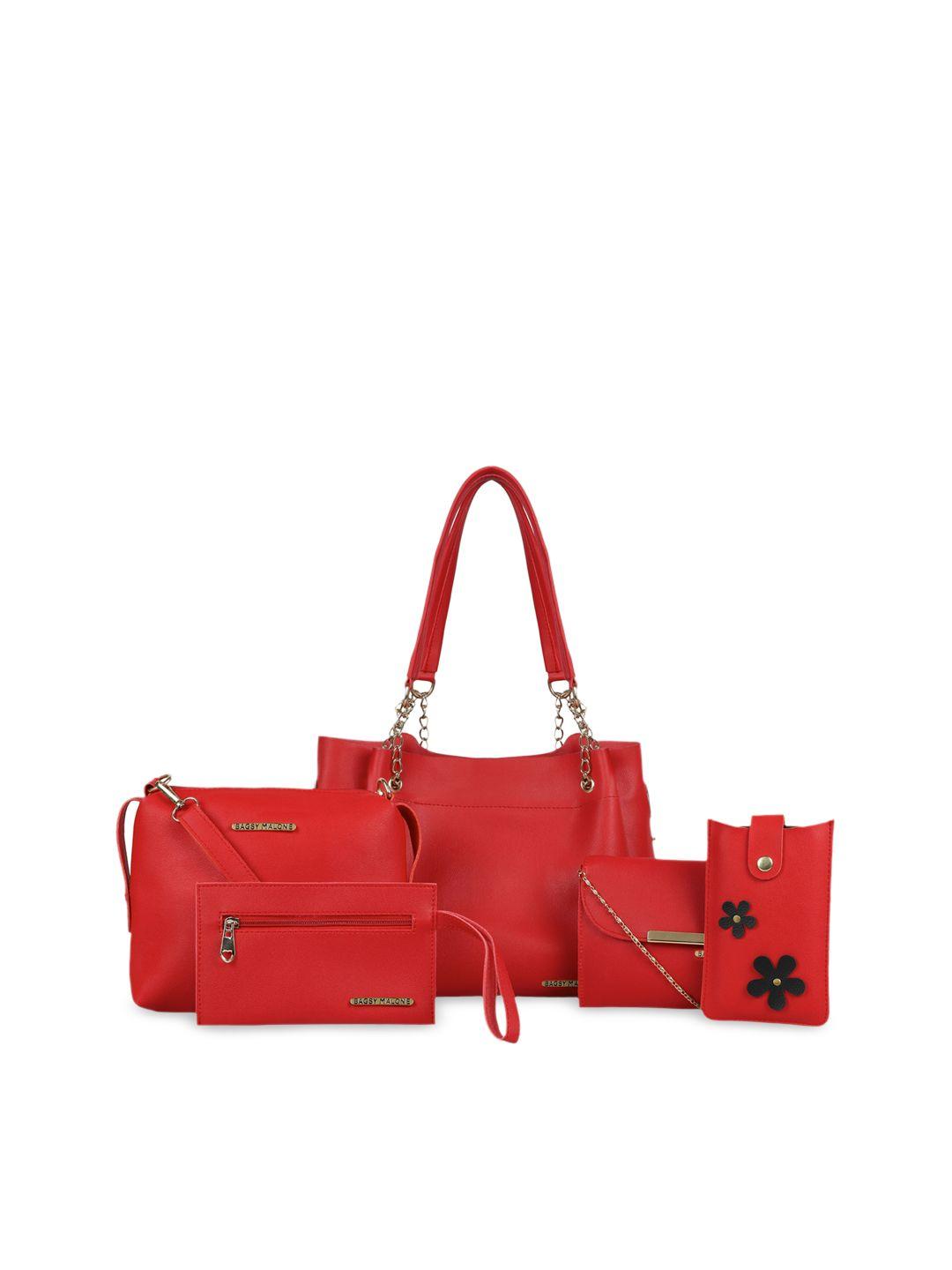 bagsy malone red solid shoulder bag