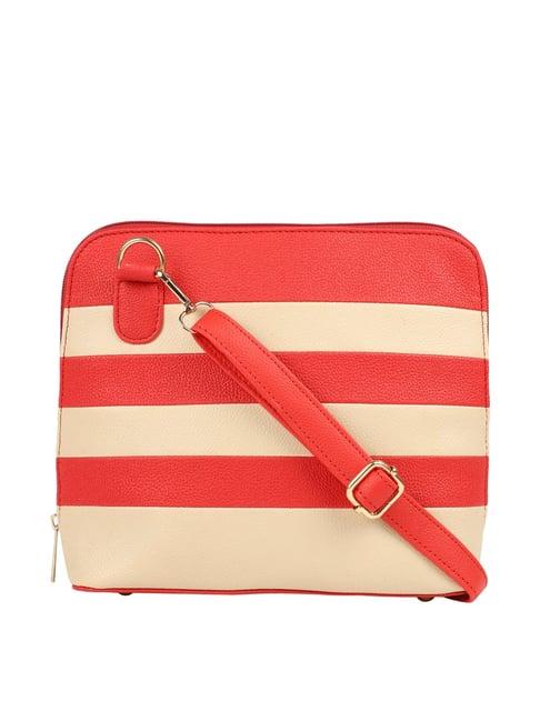 bagsy malone red striped medium handbag