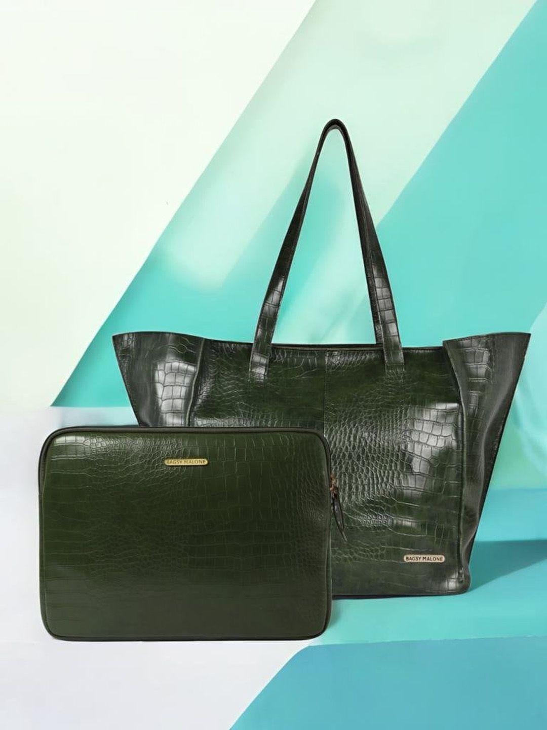 bagsy malone set of 2 textured handbags