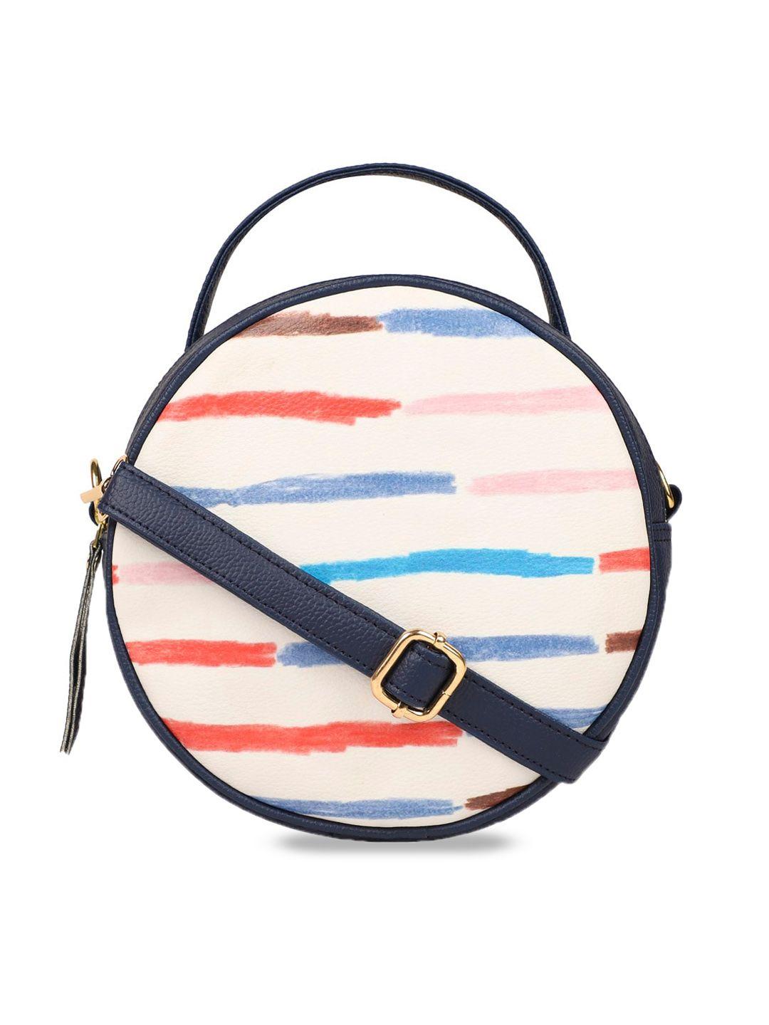 bagsy malone striped pu water resistant structured sling bag