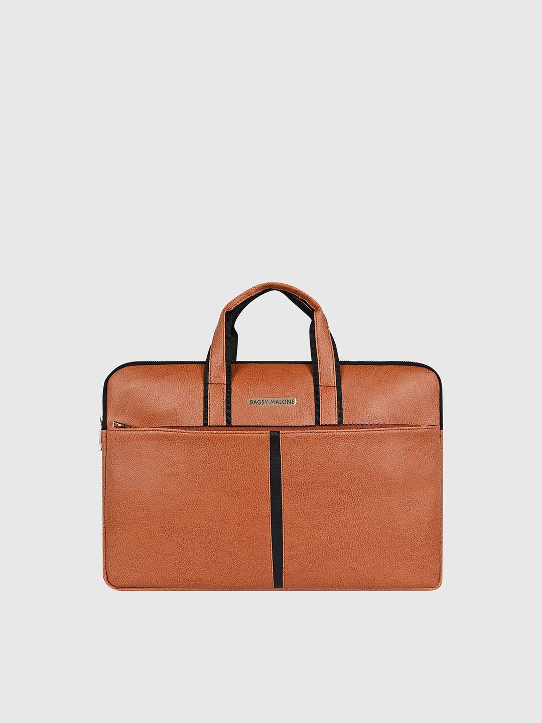 bagsy malone tan laptop bag