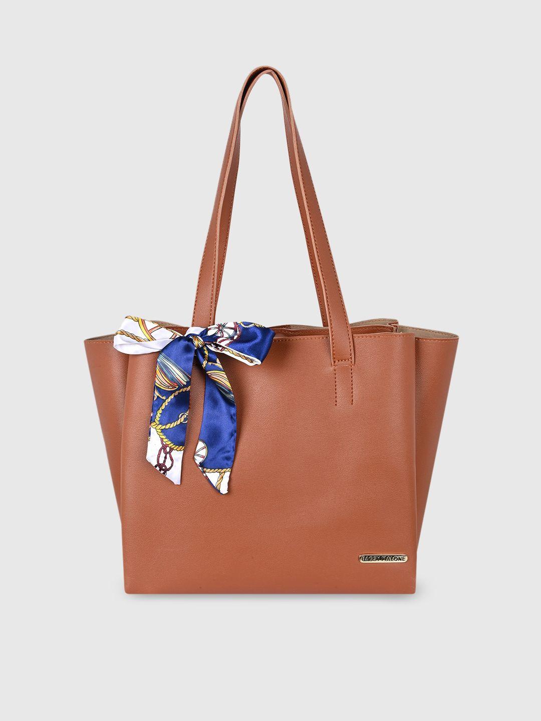 bagsy malone tan pu swagger tote bag