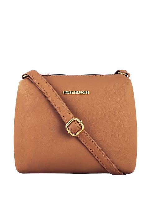 bagsy malone tan sling handbag