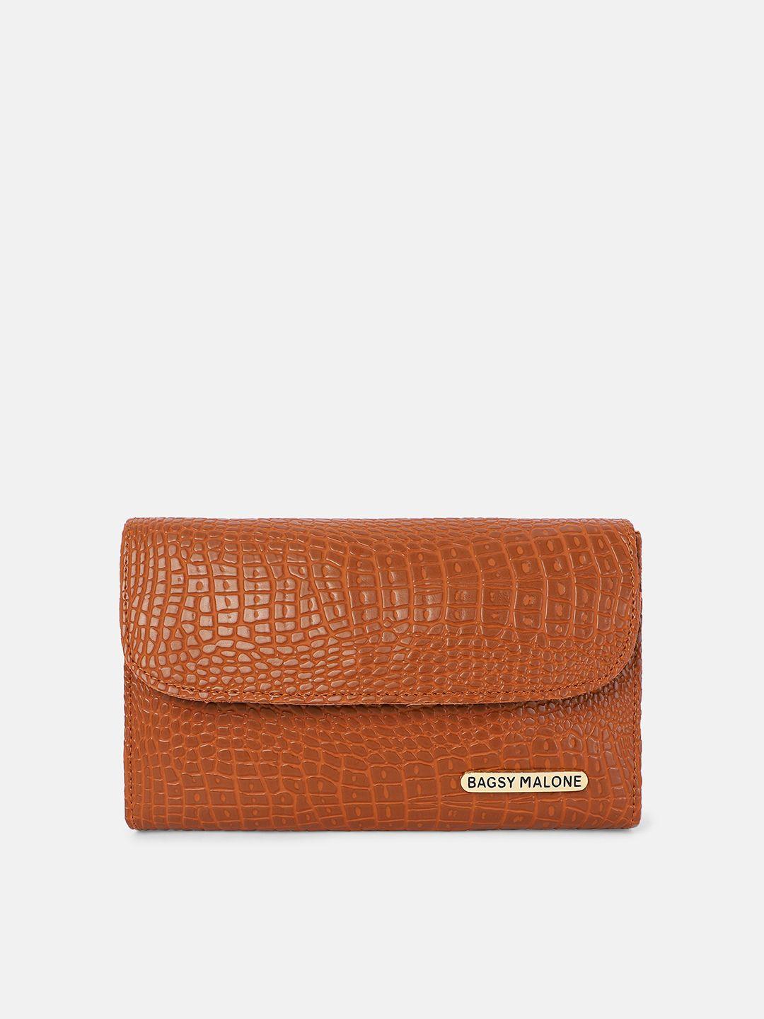 bagsy malone tan textured envelope clutch