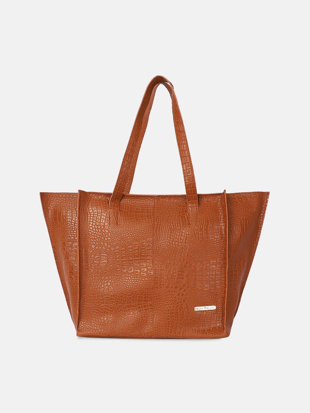 bagsy malone tan textured shopper shoulder bag